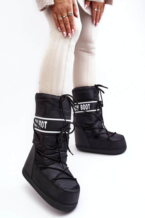 Жіночі високі зимові черевики Black Venila
