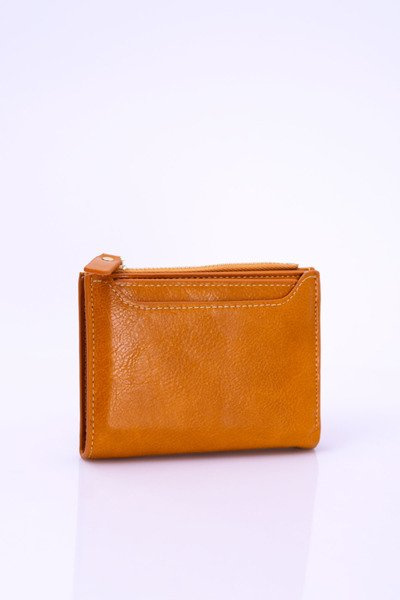 Маленький гірчичний жіночий гаманець Gold Lock