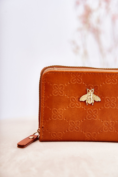 Жіночий маленький гаманець з орнаментом Світло-коричневі Санчос