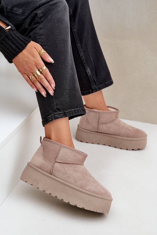 Жіночі Снігові Чоботи На Платформі Бежеві Ninala