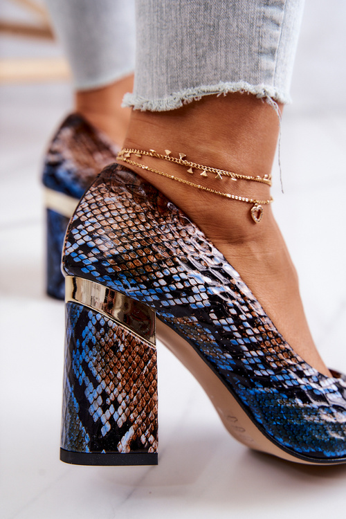 Шкіряні туфлі Lewski Snake 3117 Brown-Blue