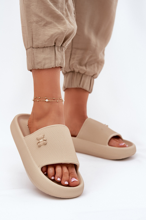 Пінні Жіночі Сандалі На Платформі З Ведмедиком Vinceza 75210 Бежеві