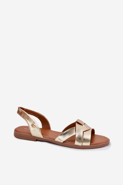 Плоскі Жіночі Сандалі З Еко Шкіри Золоті Illoria