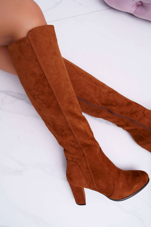 Жіночі замшеві верблюжі чоботи Sergio Leone KZ275