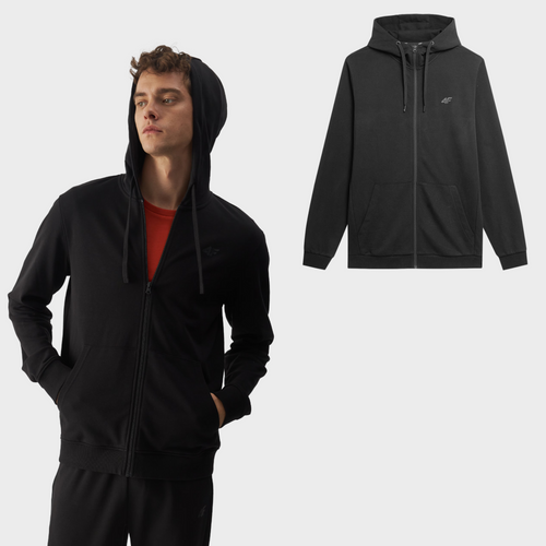 Чоловіча толстовка на блискавці 4F чорна 4FWAW24TSWSM1256-20S