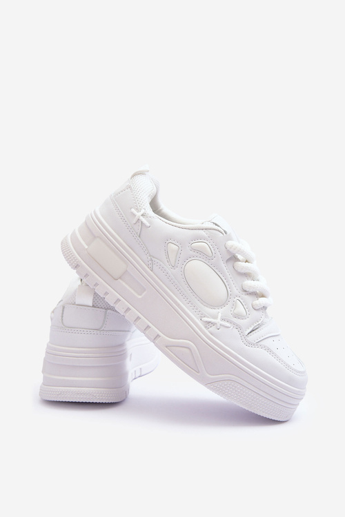 Жіночі кросівки на платформі білі Finos