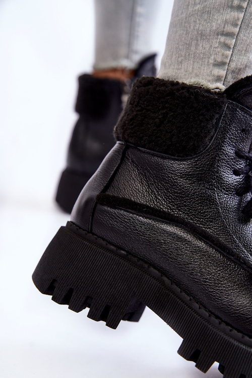 Жіночі шкіряні черевики Trapper Black Vergo