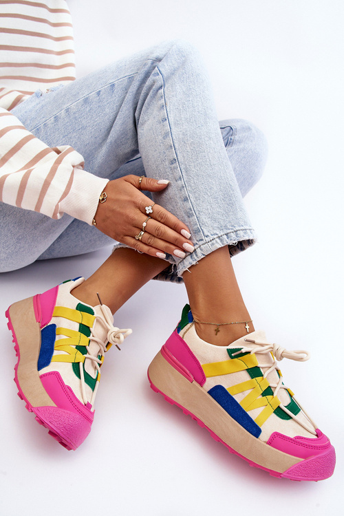 Жіночі замшеві кросівки на платформі різнокольоровий Rohan