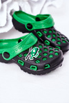 Дитячі поролонові тапочки Crocs Black-Green Jupiter
