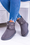 Жіночі сірі утеплені чоботи Snow Boots Suede Biggy