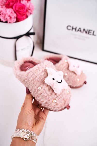 Дитячі утеплені домашні тапочки Pink Little Star