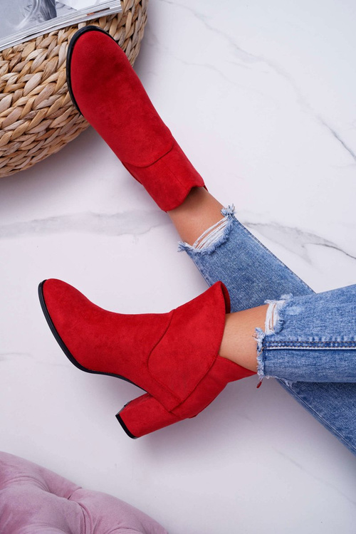 Чоботи жіночі на підборах Sergio Leone Red BT525