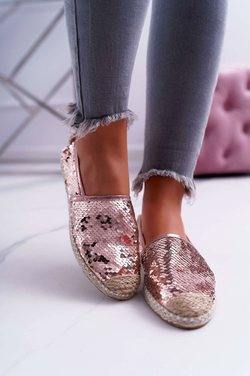Жіночі еспадрільї Lu Boo з рожевими блискітками