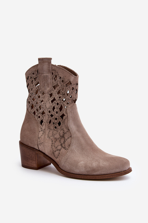 Zazoo 3394 Жіночі чоботи Cappucino на високих підборах