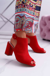 Жіночі босоніжки на шпильці з відкритим носком Red Esta