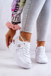 Жіноче шкіряне спортивне взуття Снікерси білі Loissa