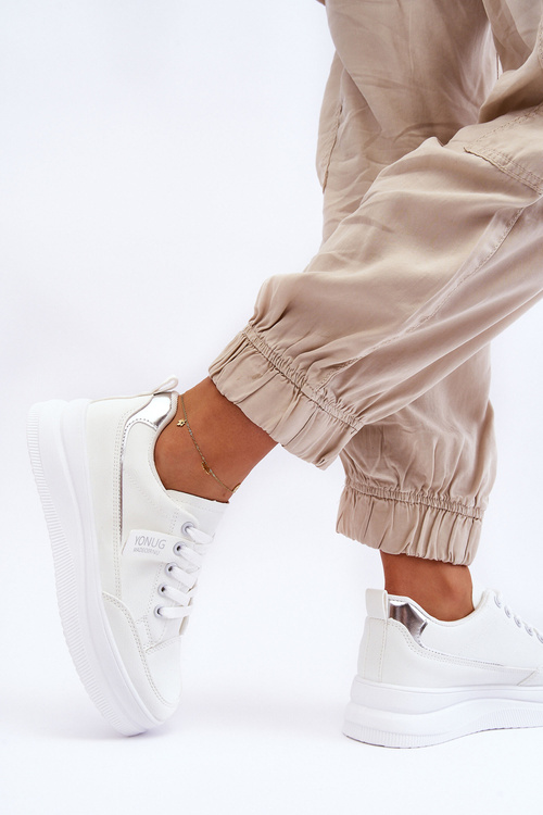 Класичне жіноче спортивне взуття білого кольору Ronesha