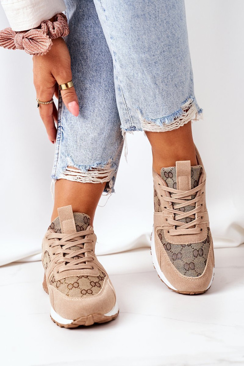 Жіноче спортивне взуття Кросівки Beige-Gold Aruba