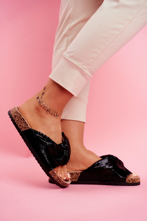 Жіночі гірки з великим бантом, чорні Lovely Time