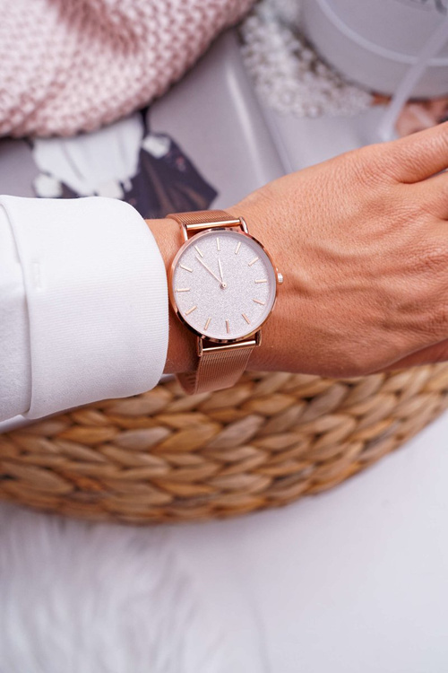 Жіночий годинник Michael John Pink Gold Brocade Pergla