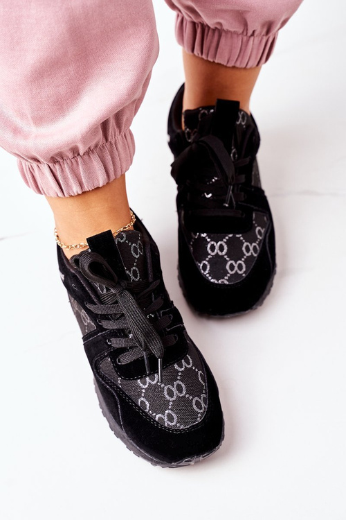 Жіноче спортивне взуття Кросівки чорно-сріблясті Aruba