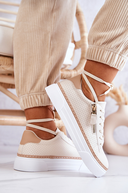 Спортивне взуття на платформі Бежеві Louisa