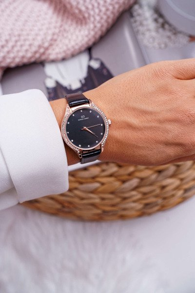 Жіночий годинник Giorgio & Dario з цирконами Black Prime