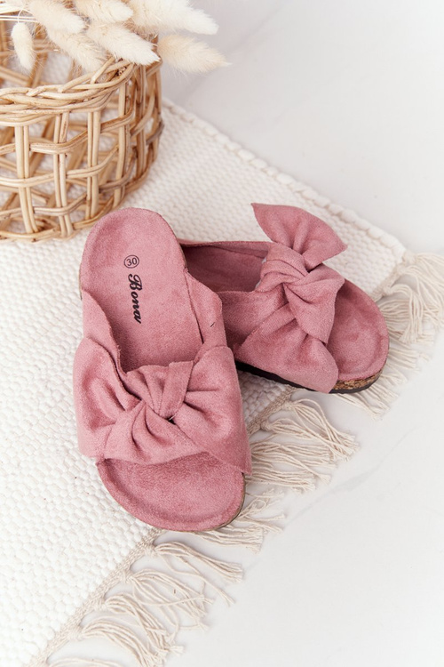 Дитячі тапочки на пробковій пудри рожеві Little Wendy