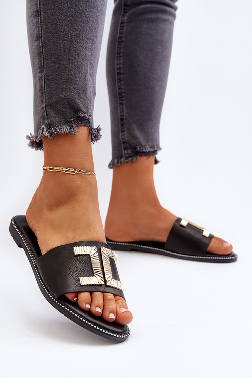 Жіночі босоніжки з прикрасами Black Ollavia