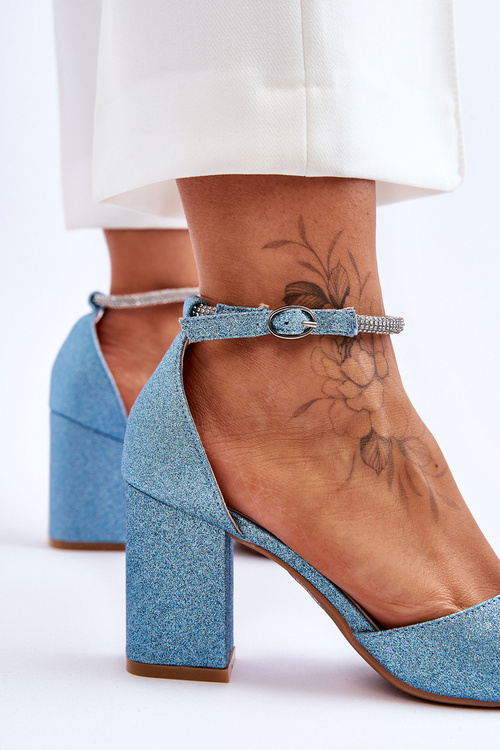 Елегантні блискучі човники зі стразами Blue Magic