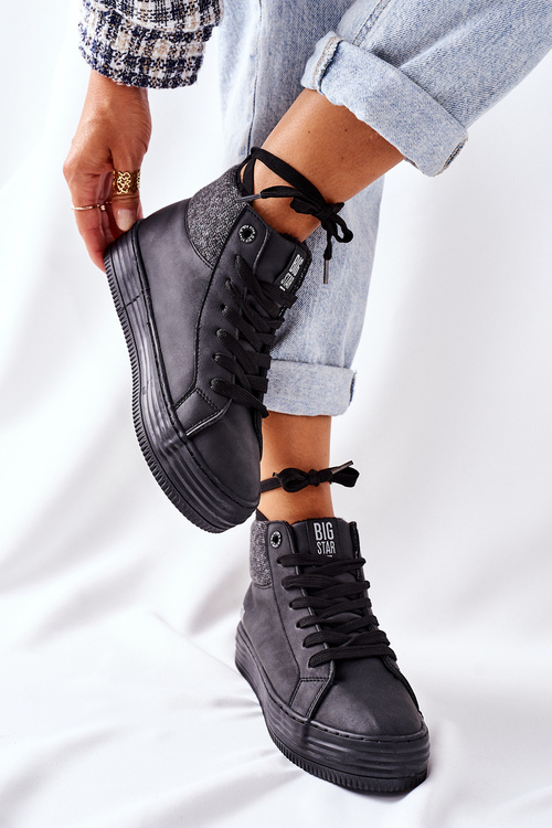 Високі утеплені кросівки Big Star II274147 Чорні