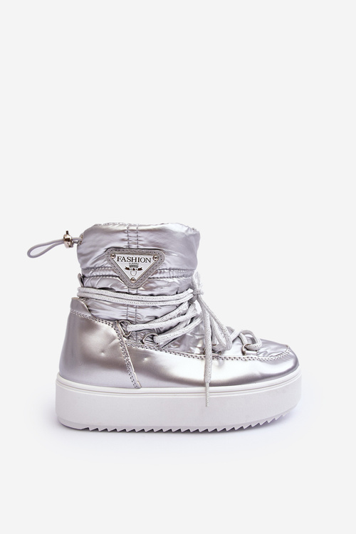 Теплі снігові черевики на шнурівці Silver Colina