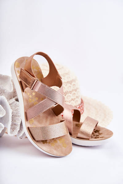 Дитячі босоніжки на липучці Pink Gold Alise