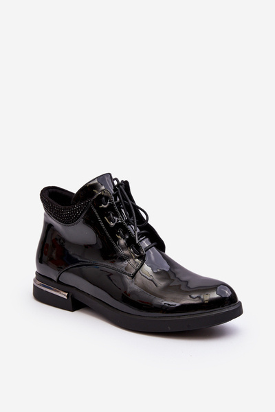 Жіночі лаковані туфлі на підборах Lu Boo Black