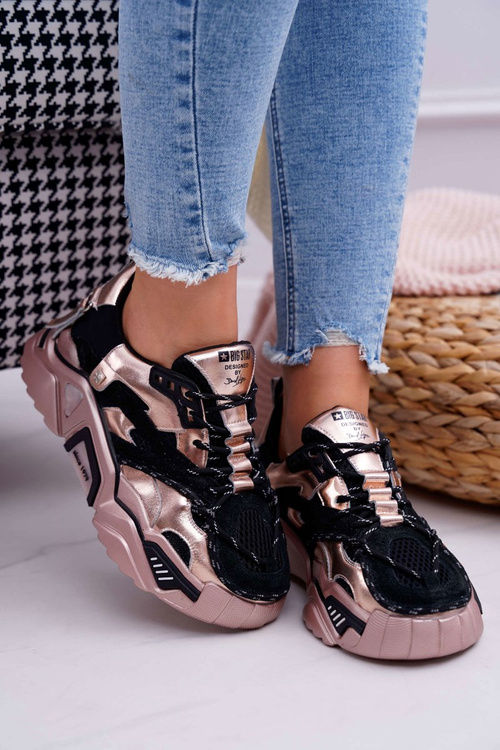 Жіноче спортивне взуття Big Star by Daniel Lopez Black Gold FF274A528