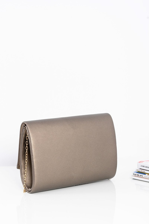 Модний жіночий ліцензійний клатч на золотому ланцюжку темного золота