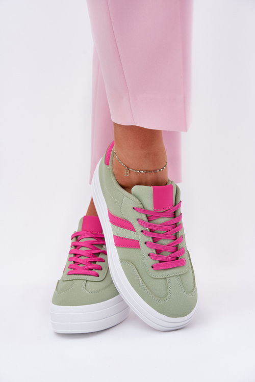 Стильні Жіночі Кросівки На Платформі Зелені Silavia