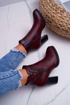 Жіночі чоботи на підборах Sergio Leone Maroon BT537