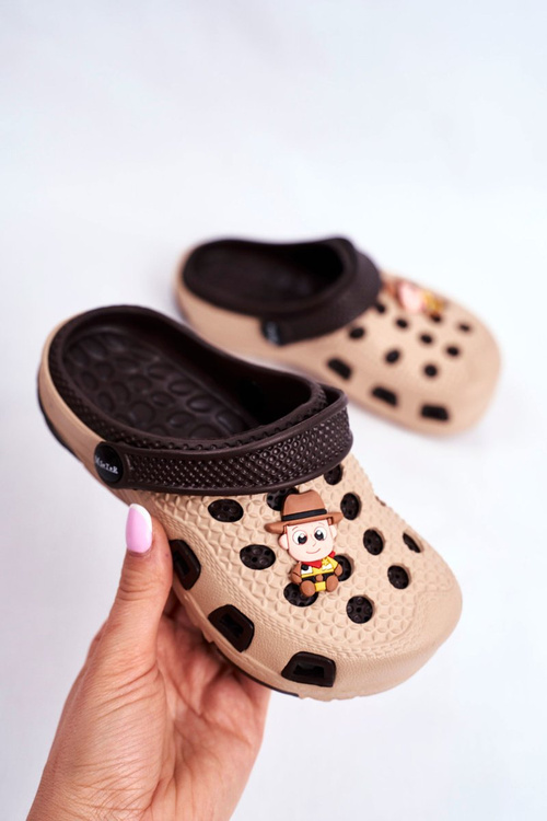 Дитяче взуття Слайдери Crocs Brown Cowboy