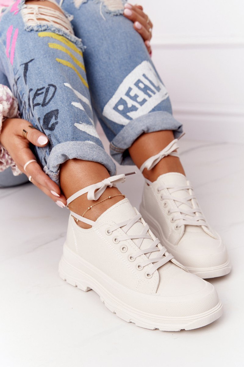 Кросівки на масивній підошві бежеві Travel Time