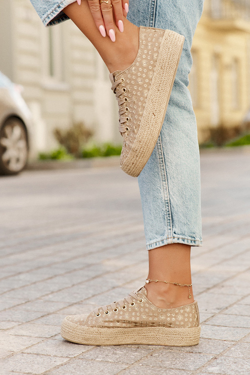 Візерункові Жіночі Кросівки На Платформі З Плетінням Lee Cooper LCW-25-08-3646L Khaki