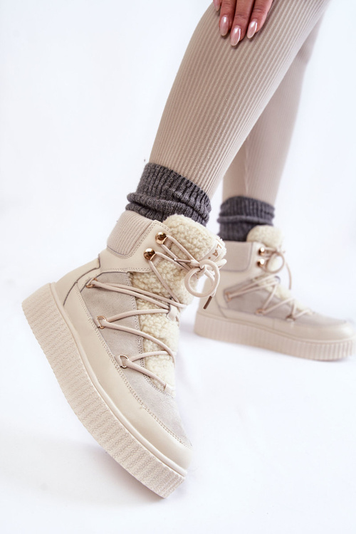 Жіночі зимові черевики La.Fi 280072W-QN світло-бежевий