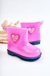 Дитячі калоші з парчі Фуксія Дощ
