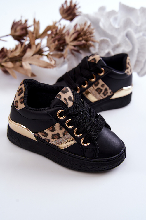 Шкіряне спортивне взуття Leopard Black Trixie