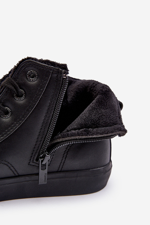 Жіночі стьобані кросівки на блискавці чорні Big Star MM274020