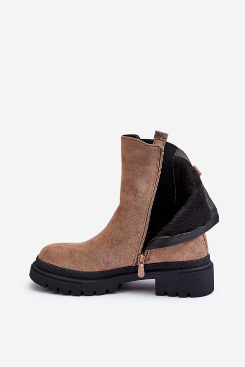 Жіночі шкіряні ботильйони бежеві Alexetta