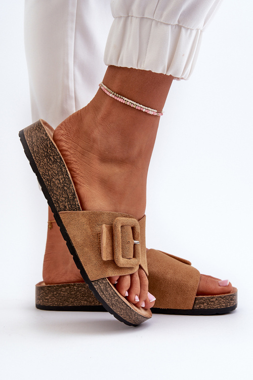 Жіночі босоніжки з пряжкою Eco Suede Camel Laeltia