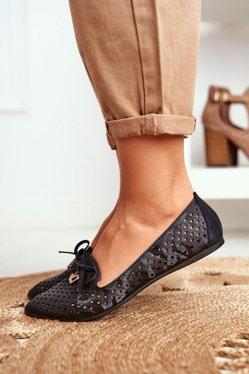 Жіночі ажурні балетки Black Manam