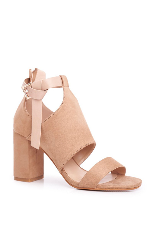 Босоніжки на шпильці з верхом Vinceza 20-17054 Бежеві