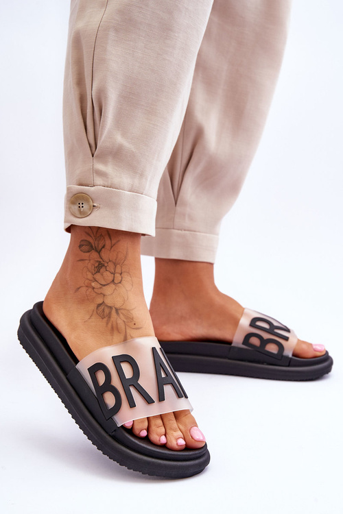 Жіночі тапочки на платформі Black Brave